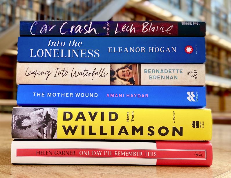 National Biography Award - stack of books on table