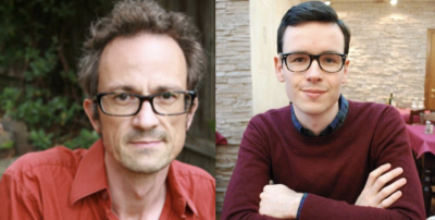 Author photographs of Chris Womersley and Patrick Mullins