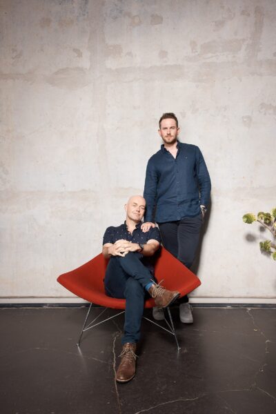 a portrait of Sam Perry and Ian Higgins