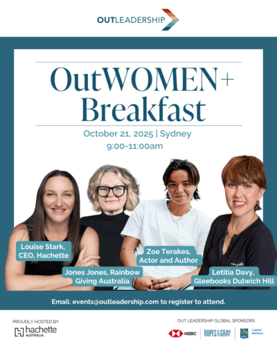 OutWoman initiative image featuring a composite photo of the panellists