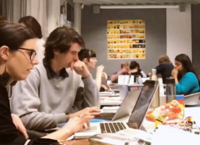 Students at work at RMIT’s Bowen Street Press