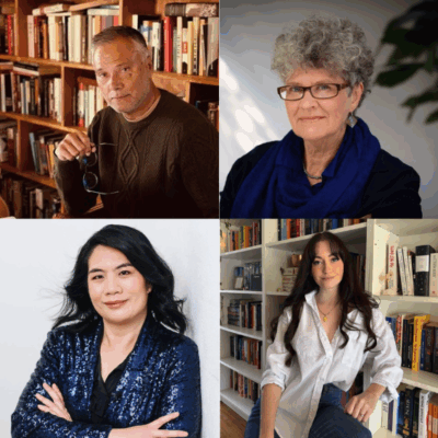Headshots of Stan Grant, Kate Grenville, Olivia Ong and Emily Snowden.