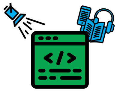 Logo showing metadata symbols.