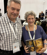 Volodymry Samoylenko and Terri-ann White at the Sharjah Book Fair.
