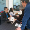 Authors signing books at Queenscliffe festival.
