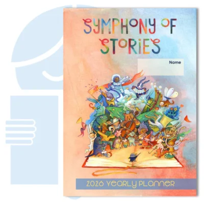 Cover of the CBCA 2026 yearly planner. With art by Briony Stewart.