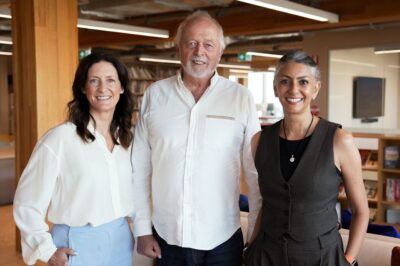 A photo of 3 Hardie Grant board members.