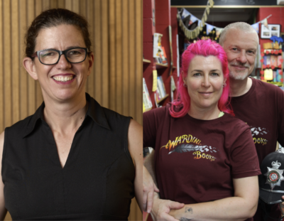 A photo of RA Spratt next to a photo of Gareth and Louise Ward.