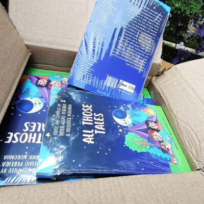 Box of newly printed books