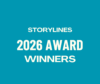 Storylines 2026 Award Winners written on a blue background