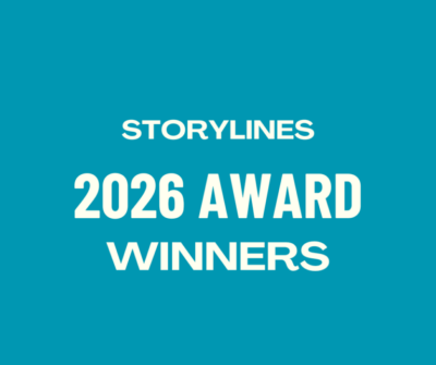 Storylines 2026 Award Winners written on a blue background