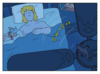 Illustration of a person in bed