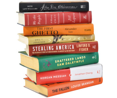 Photo of stack of shortlisted books